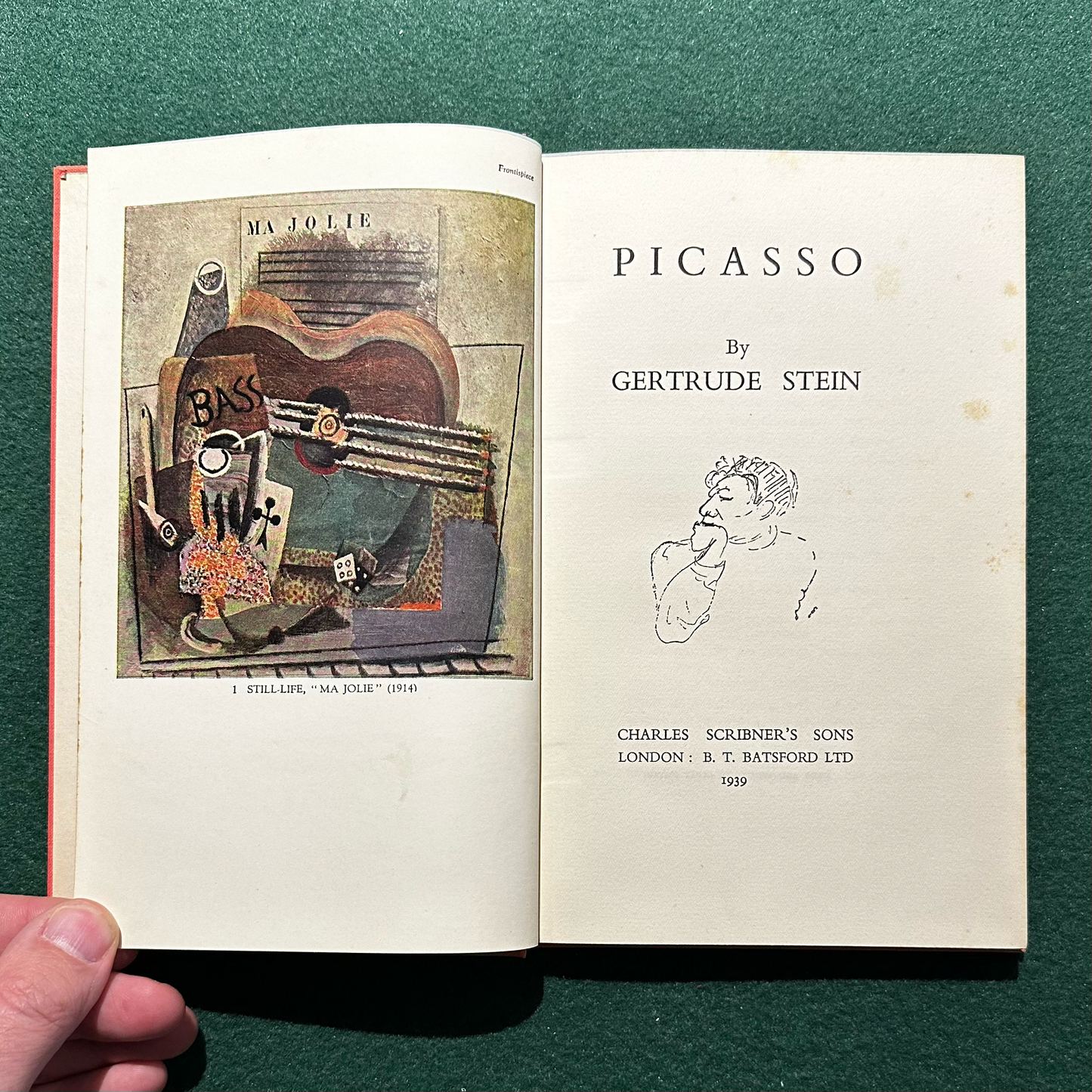 Vintage Fiction Hardback: Gertrude Stein - Picasso 1939 FIRST EDITION