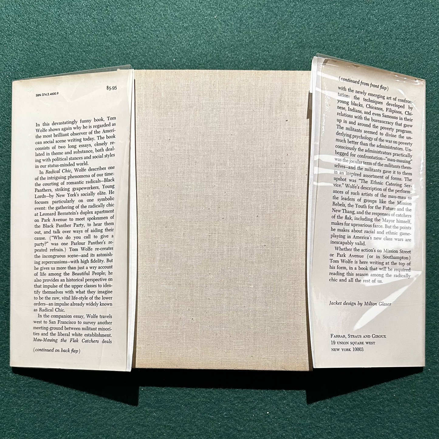 Vintage Fiction Hardback: Tom Wolfe - Radical Chic & Mau-Mauing the Flak Catchers FIRST EDITION