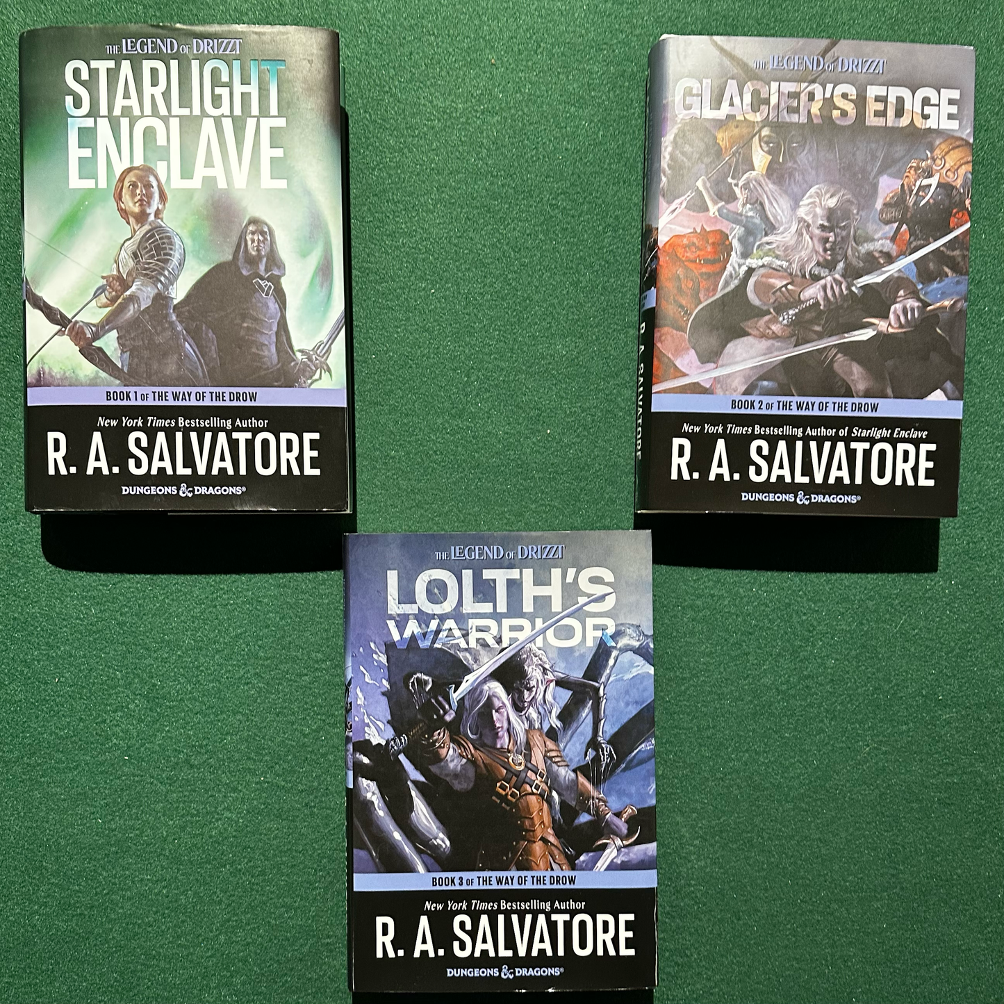 Fantasy Hardbacks: R A Salvatore - The Way of the Drow Trilogy, Books 1-3 FIRST EDITIONS
