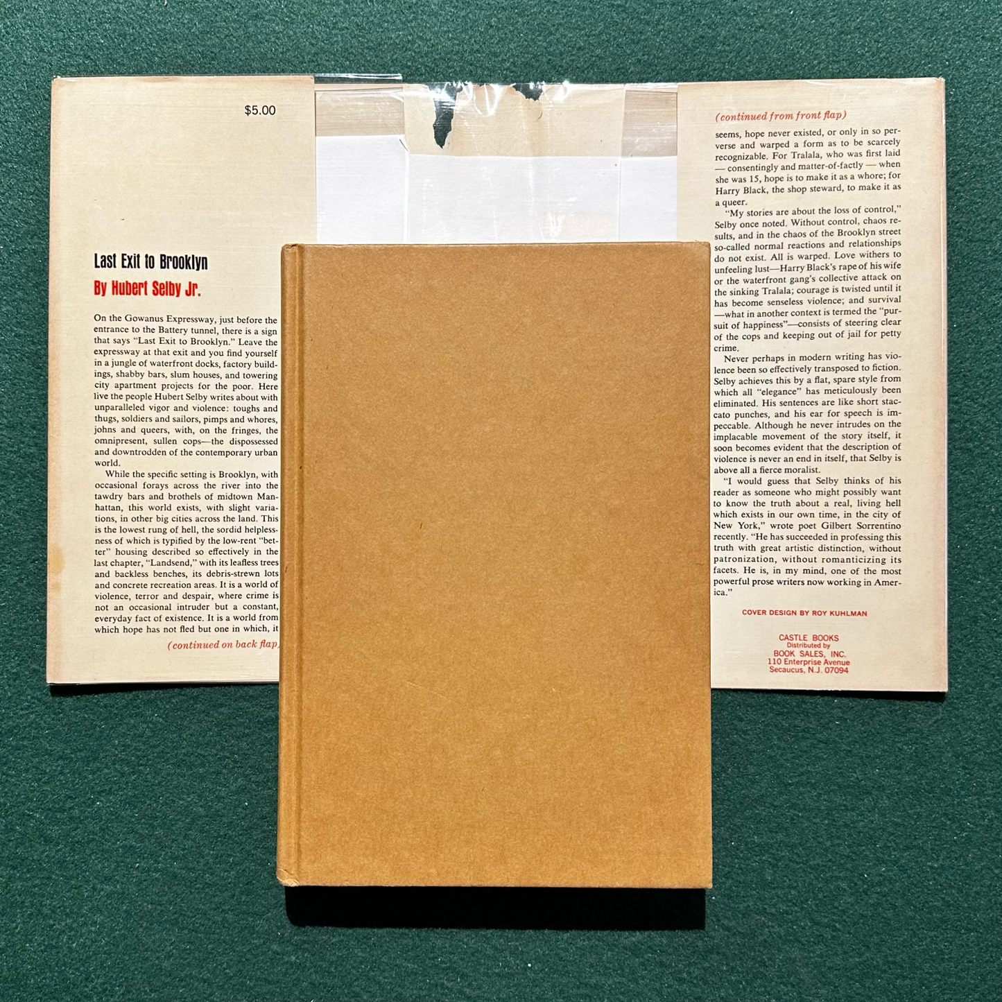 Vintage Fiction Hardback: Hubert Selby Jr. - Last Exit to Brooklyn FIRST EDITION