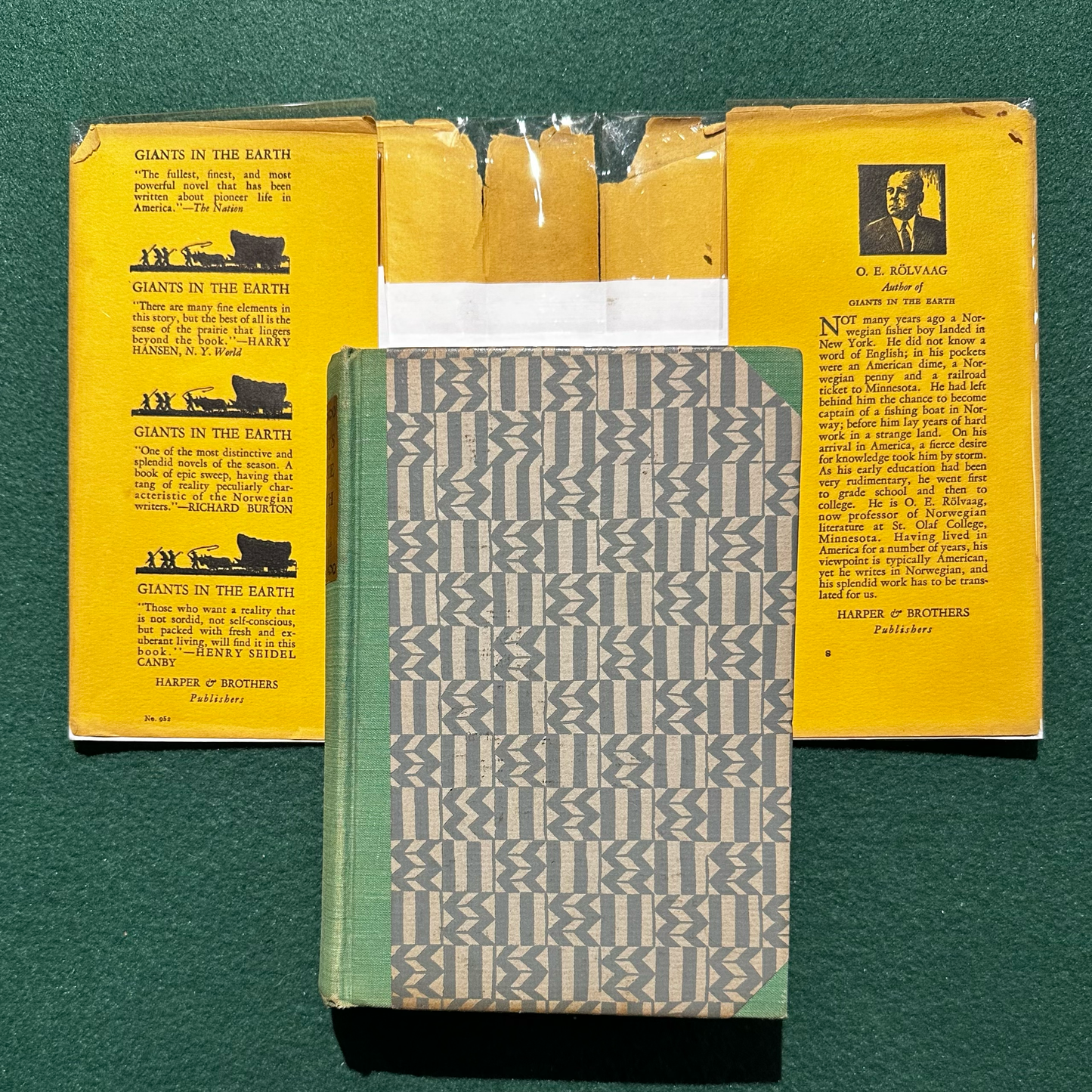 Vintage Fiction Hardback: O E Rolvaag - Giants in the Earth