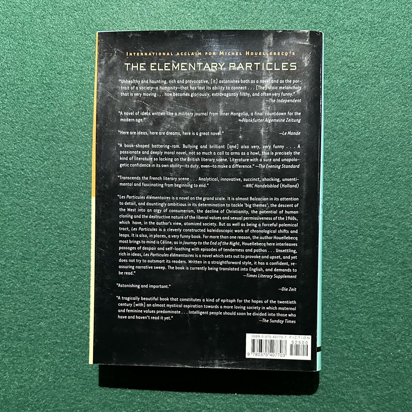 Vintage Fiction Hardback: Michel Houellebecq - The Elementary Particles FIRST EDITION
