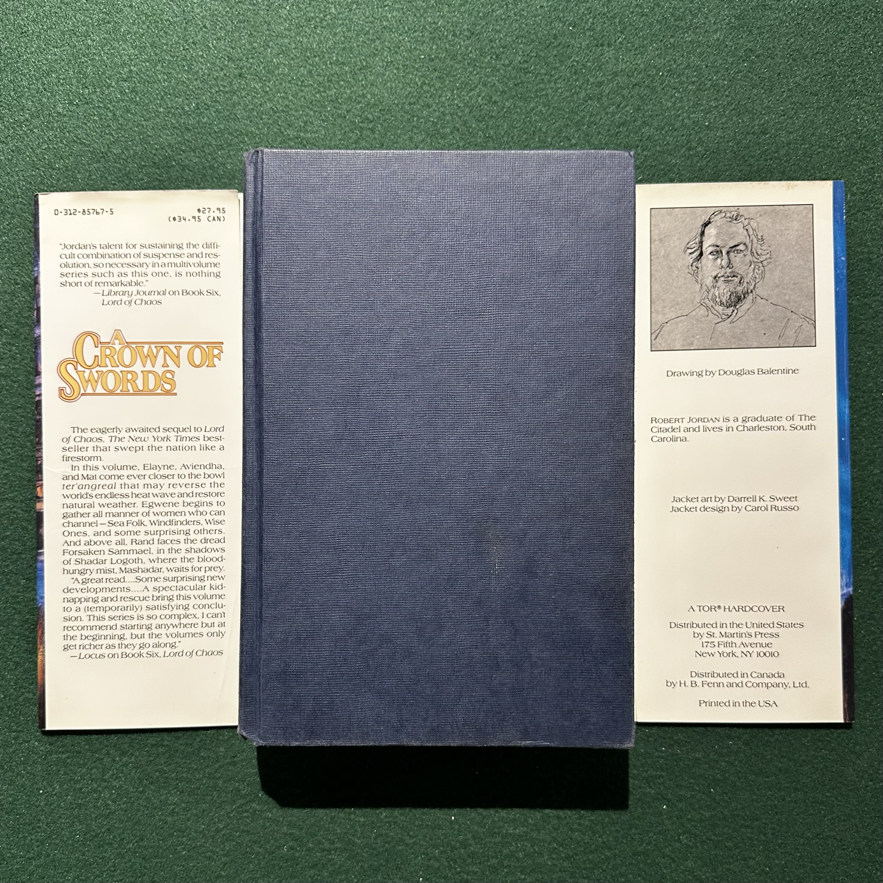 Vintage Fantasy Hardback: Robert Jordan - A Crown of Swords, Book 7 of The Wheel of Time SIGNED FIRST EDITION/PRINTING
