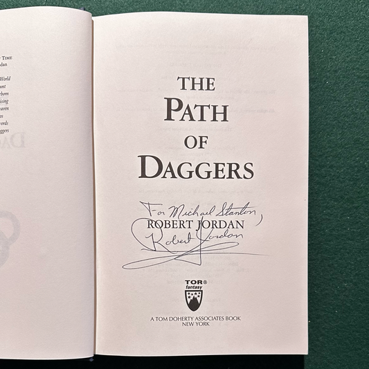 Vintage Fantasy Hardback: Robert Jordan - The Path of Daggers, Book 8 of The Wheel of Time SIGNED FIRST EDITION/PRINTING