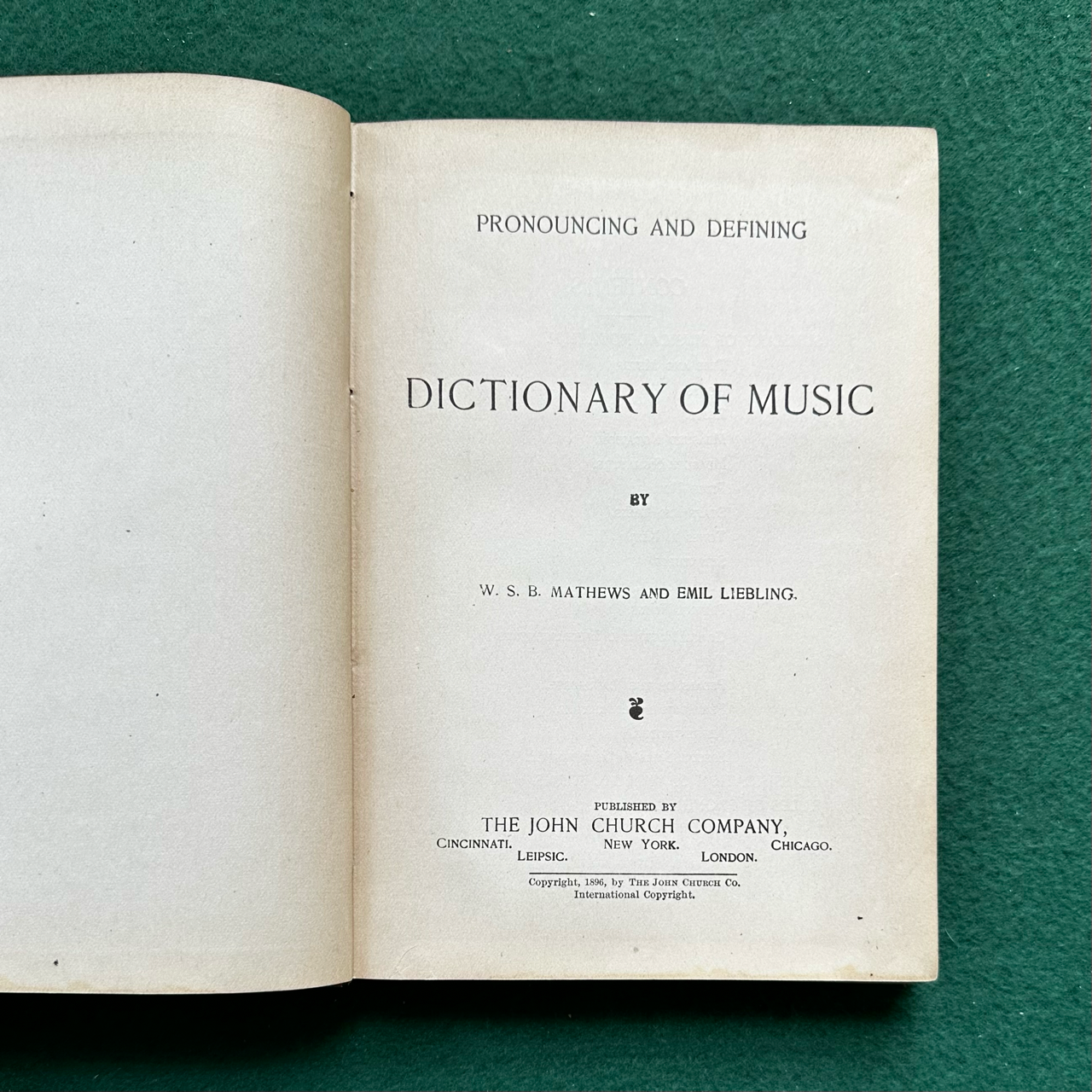 Antique Non-Fiction Hardback: Mathews and Liebling - Dictionary of Music