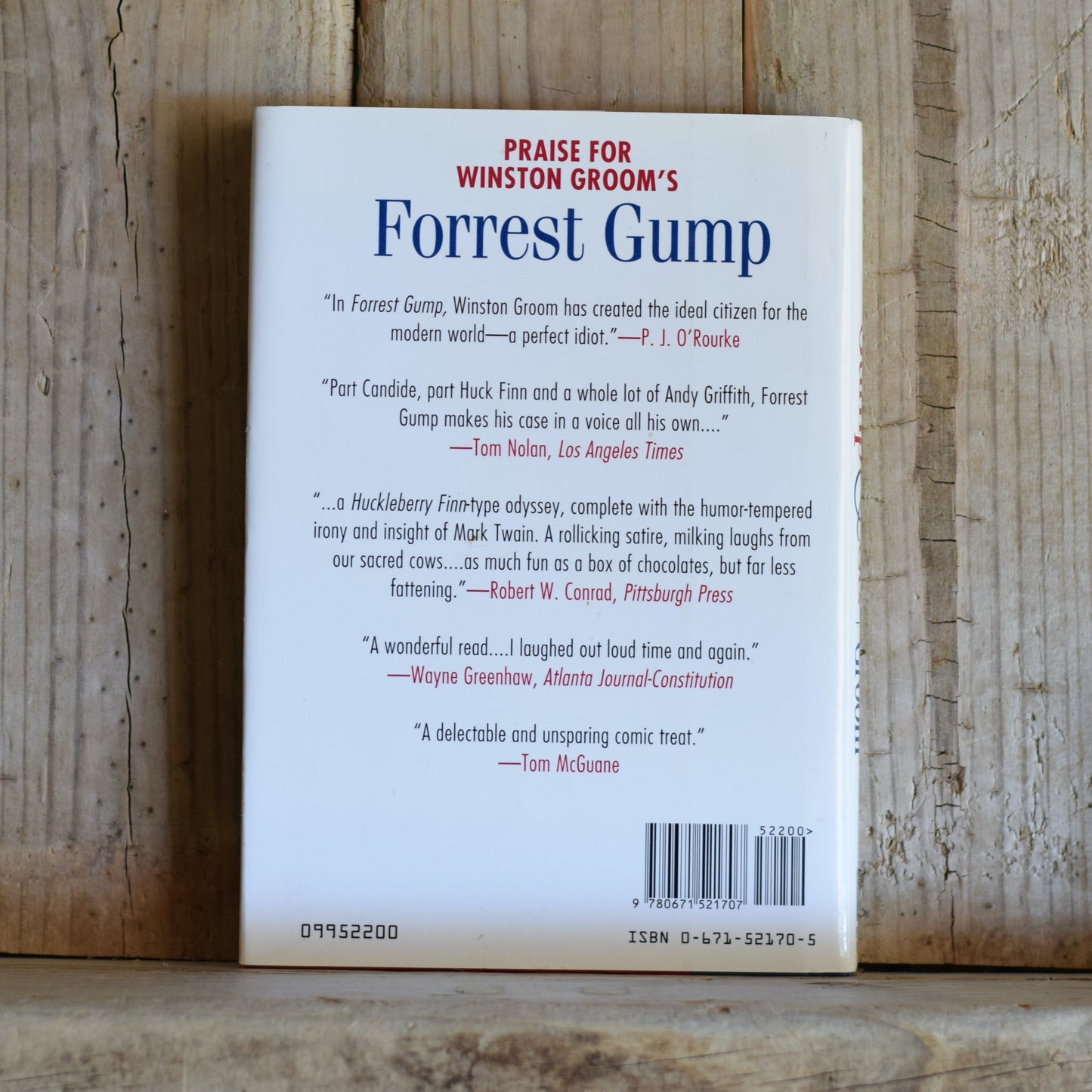 Vintage Fiction Hardback: Winston Groom - Gump & Co. FIRST EDITION/PRINTING RARE MISS-PRINT