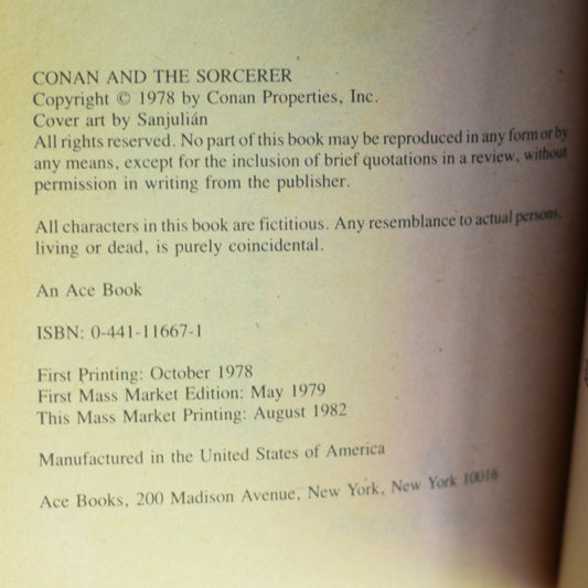 Vintage Fantasy Paperback: Andrew J Offutt - Conan and the Sorcerer