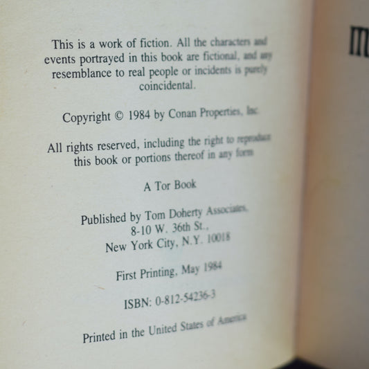 Vintage Fantasy Paperback: Robert Jordan - Conan the Magnificent FIRST PRINTING