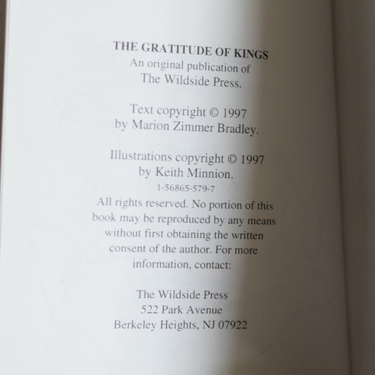 Vintage Fantasy Hardback: Marion Zimmer Bradley - The Gratitude of Kings