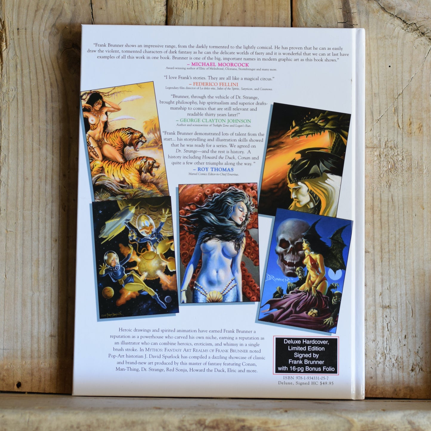 Fantasy Hardback: J David Spurlock - Mythos: The Fantasy Art Realms of Frank Brunner Deluxe Edition SIGNED FIRST PRINTING