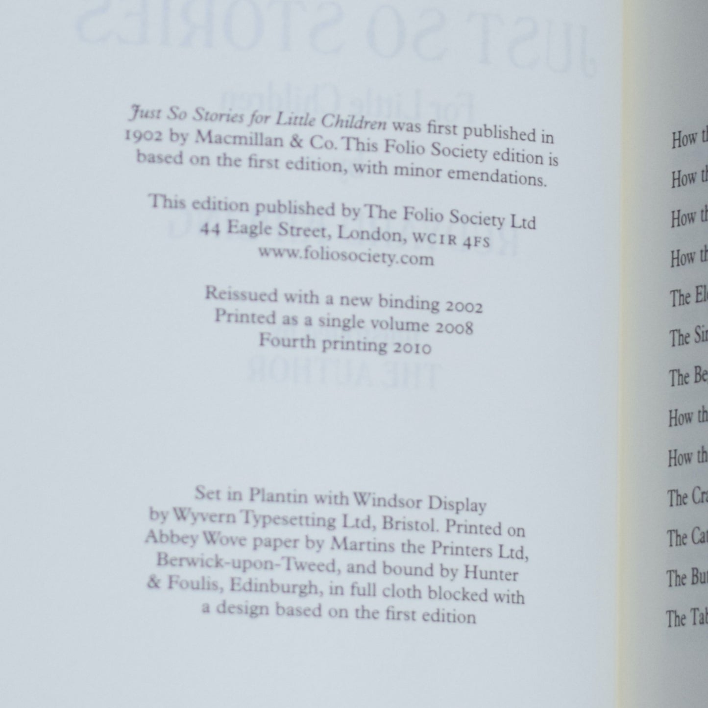 Fiction Hardback: Rudyard Kipling - Just So Stories for Children