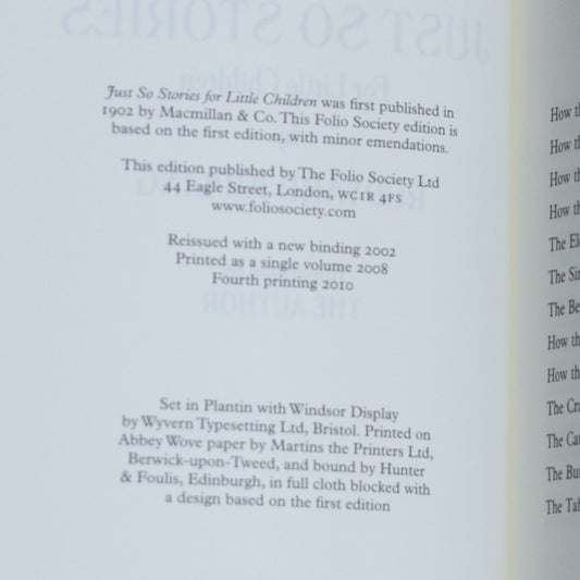 Fiction Hardback: Rudyard Kipling - Just So Stories for Children