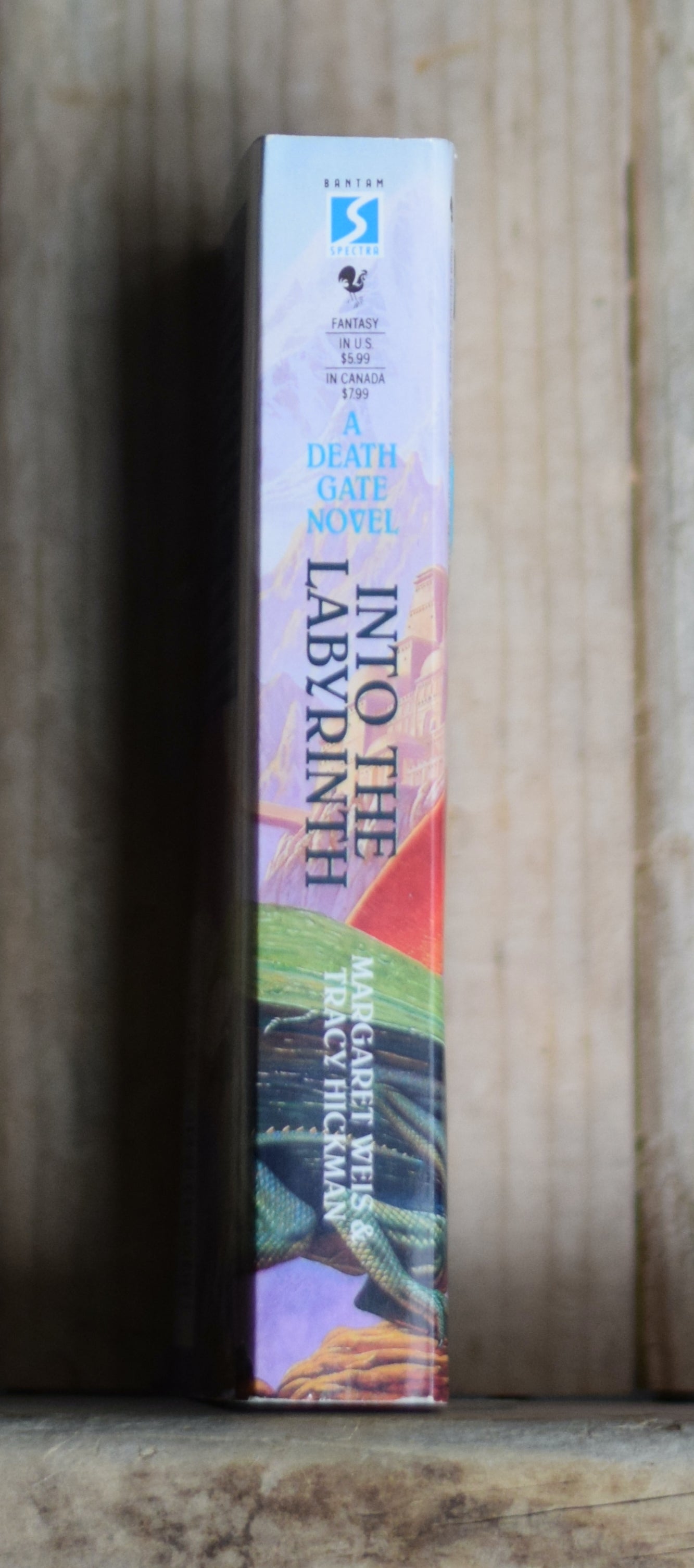 Vintage Fantasy Paperback: Magaret Weis and Tracy Hickman - Into the Labyrinth, A Deathgate Novel SIGNED FIRST PRINTING
