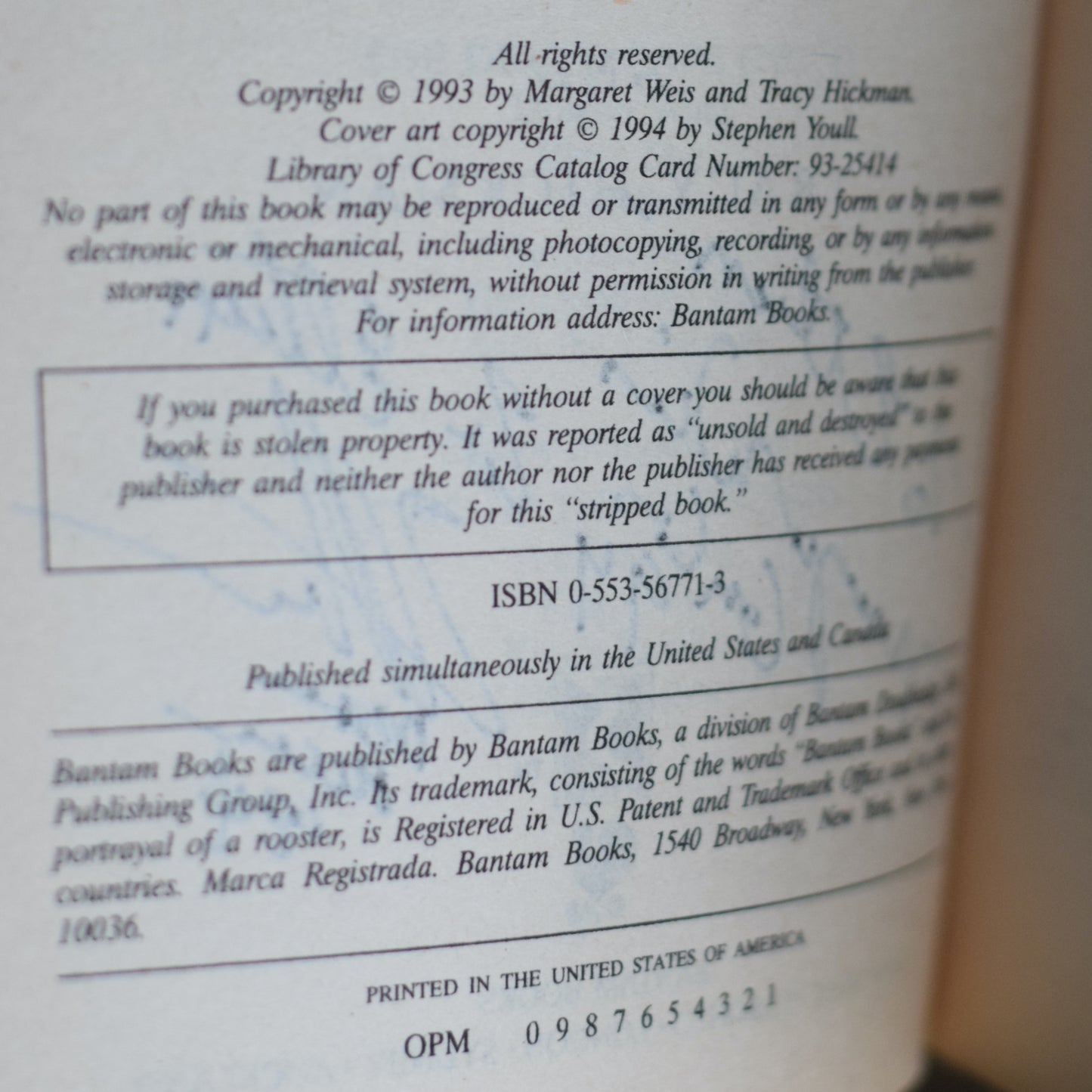 Vintage Fantasy Paperback: Magaret Weis and Tracy Hickman - Into the Labyrinth, A Deathgate Novel SIGNED FIRST PRINTING