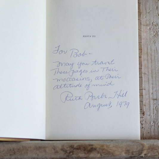 Vintage Fiction Hardback: Ruth Beebe Hill - Hanta Yo SIGNED FIRST EDITION