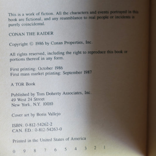 Vintage Fantasy Paperback: Leonard Carpenter - Conan the Raider FIRST PRINTING