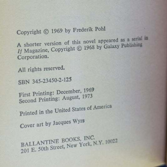 Vintage Sci-fi Paperback: Frederik Pohl and Jack Williamson - Rogue Star SECOND PRINTING