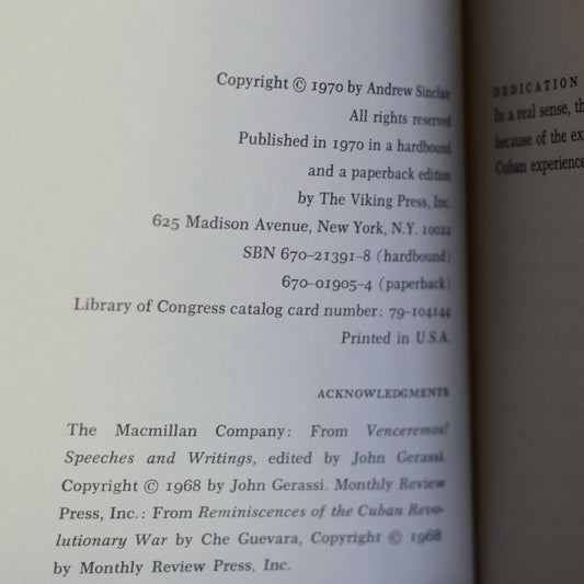 Vintage Non-fiction Paperback: Andrew Sinclair - Che Guevara