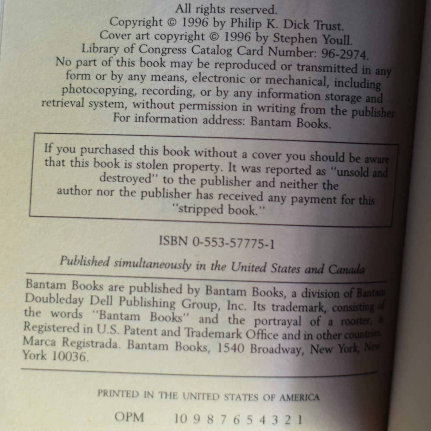 Vintage Sci-fi Paperback: K W Jeter - Blade Runner, Replicant Night FIRST PRINTING