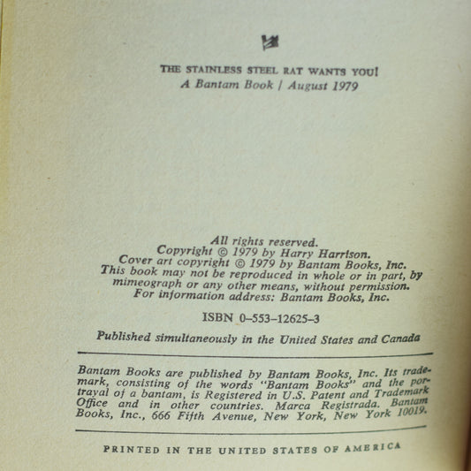 Vintage Sci-fi Paperback: Harry Harrison - The Stainless Steel Rat Wants You