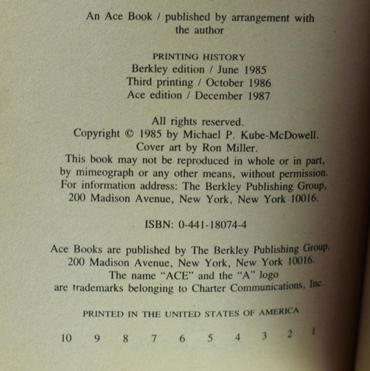 Vintage Sci-fi Paperback: Micheal P Kube-McDowell - Emprise FIRST PRINTING