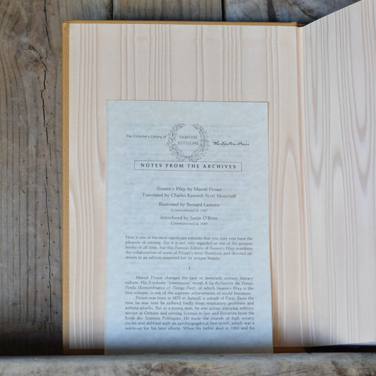 Vintage Fiction Hardback: Marcel Proust - Swann's Way, Easton Press Famous Editions