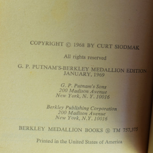 Vintage Sci-fi Paperback: Curt Siodmak - Hauser's Memory