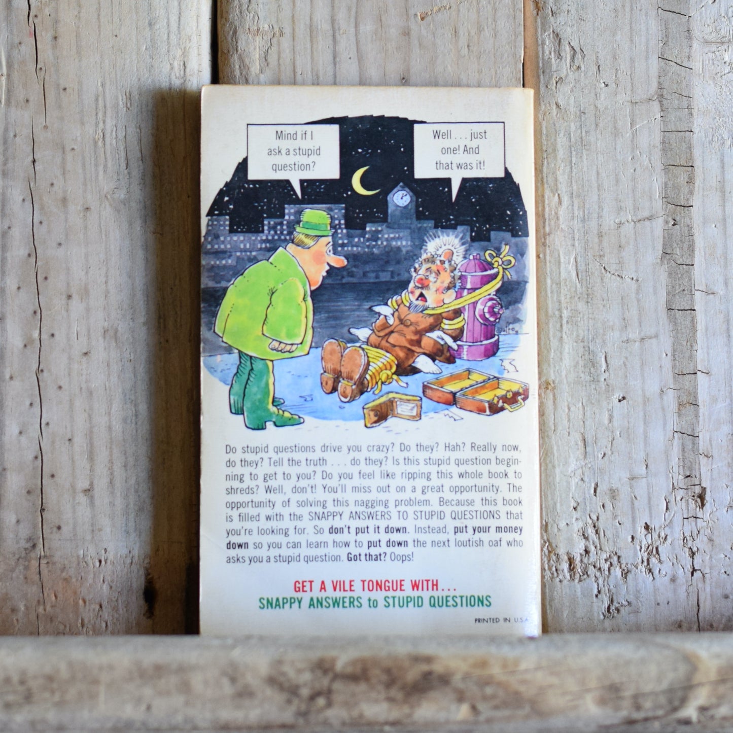 Vintage Fiction Paperback: MAD's Al Jaffee Spews Out Snappy Answers to Stupid Questions 2nd Printing