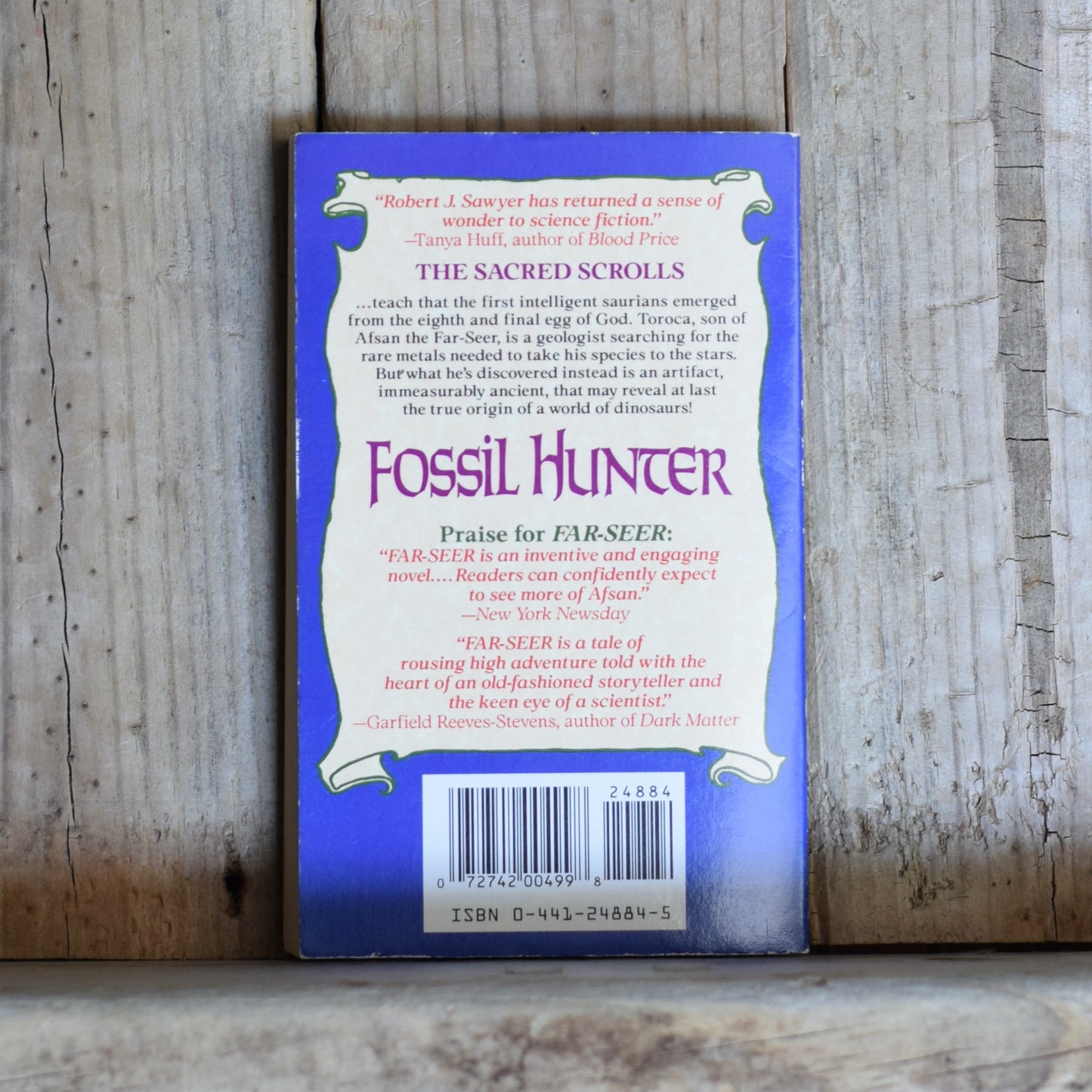 Vintage Fantasy Paperback: Robert J Sawyer - Fossil Hunter FIRST PRINTING
