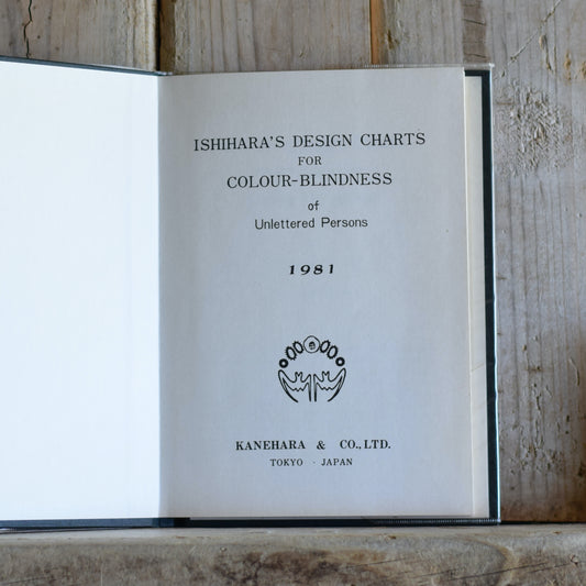 Vintage Non-fiction Hardback: Ishihara's Design Charts for Colour-Blindness of Unlettered Persons