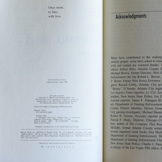 VIntage Non-fiction Hardback: Ovid Demaris - The Boardwalk Jungle FIRST EDITION/PRINTING