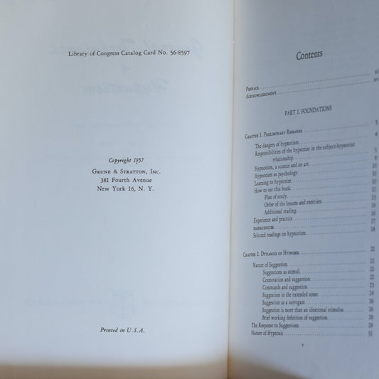 Vintage Non-Fiction Hardback: Andre M Weitzenhoffer - General Techniques of Hypnotism