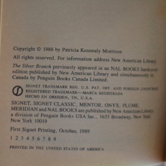 Vintage Fantasy Paperback: Patricia Kennealy - The Silver Branch FIRST PRINTING