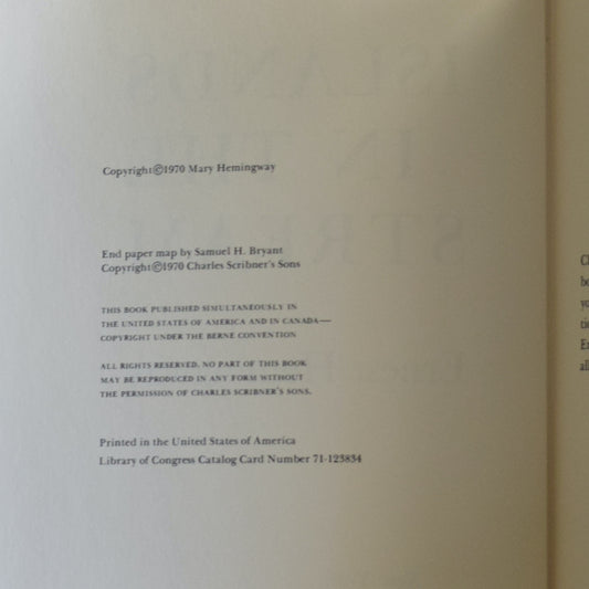 Vintage Fiction Hardback: Ernest Hemingway - Islands in the Stream