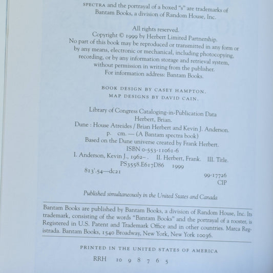 Sci-fi Hardback: Brian Herbert and Kevin J Anderson - Dune: House Atreides