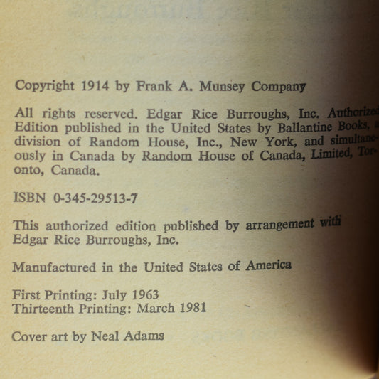 Vintage Fiction Paperback: Edgar Rice Burroughs - The Beasts of Tarzan
