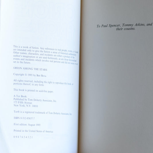 Vintage Sci-fi Hardback: Ben Bova - Orion Among the Stars FIRST EDITION/PRINTING