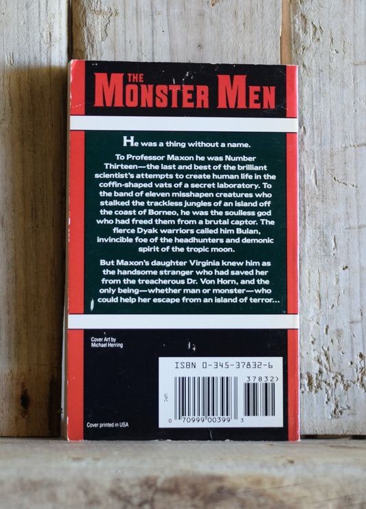 Vintage Sci-Fi Paperback Novel: Edger Rice Burroughs - The Monster Men