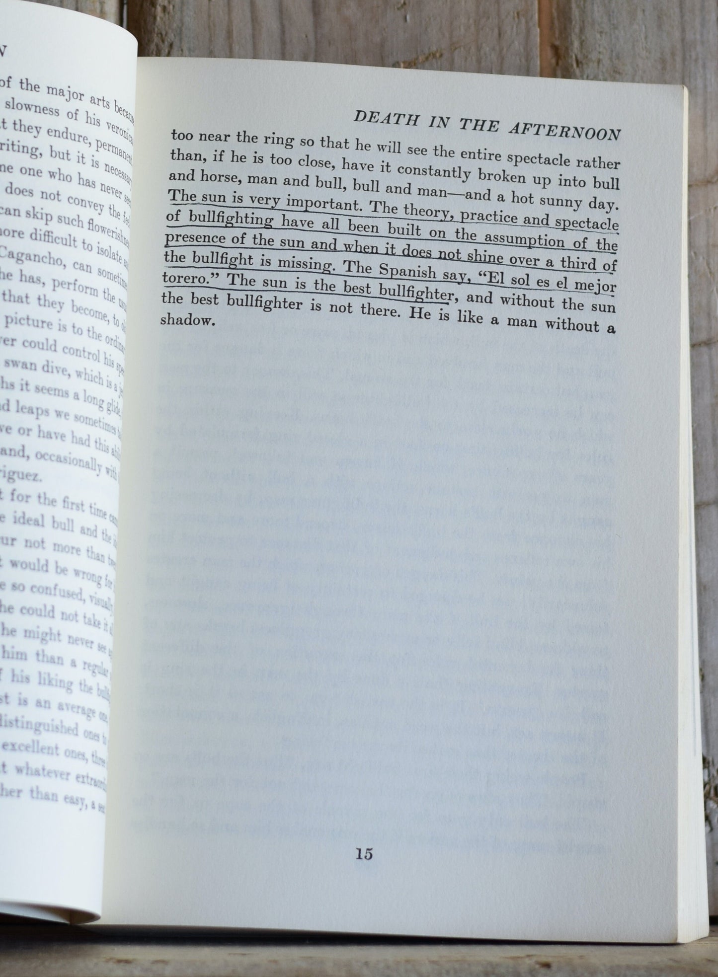 Vintage Fiction Paperback Novel: Ernest Hemingway - Death in the Afternoon
