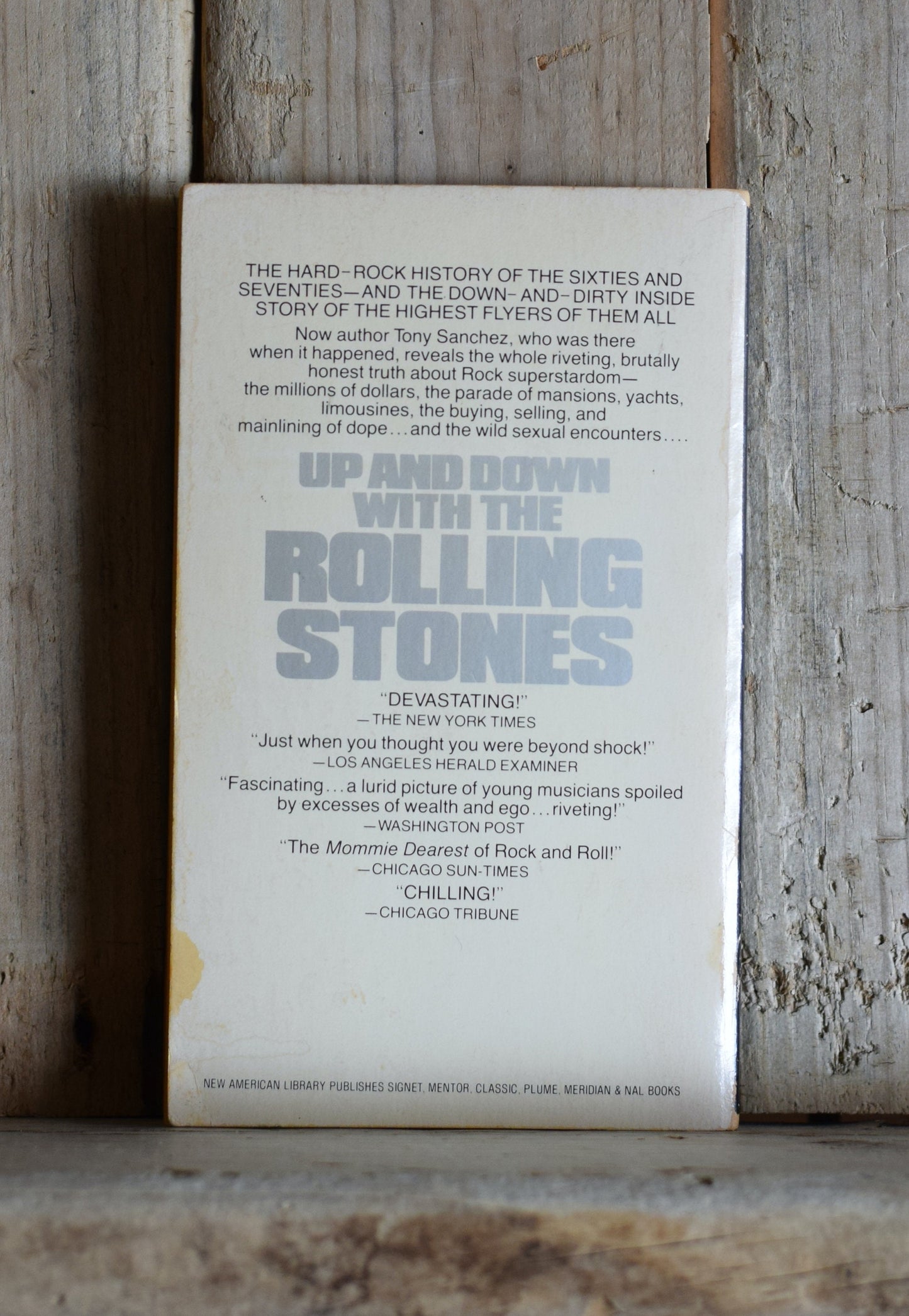 Vintage Non-Fiction Paperback: Tony Sanchez - Up and Down with The Rolling Stones FIRST PRINTING