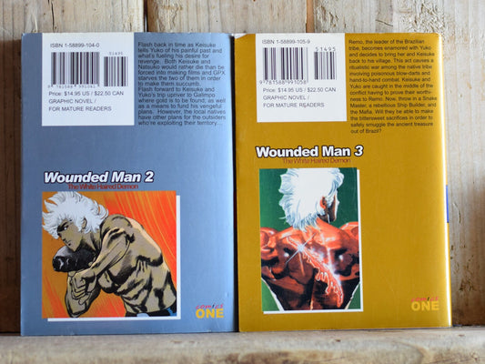 Vintage Graphic Novels: Kazuo Koike and Ryoichi Ikegami - Wounded Man, The White Haired Demon Books 2 and 3 FIRST EDITIONS