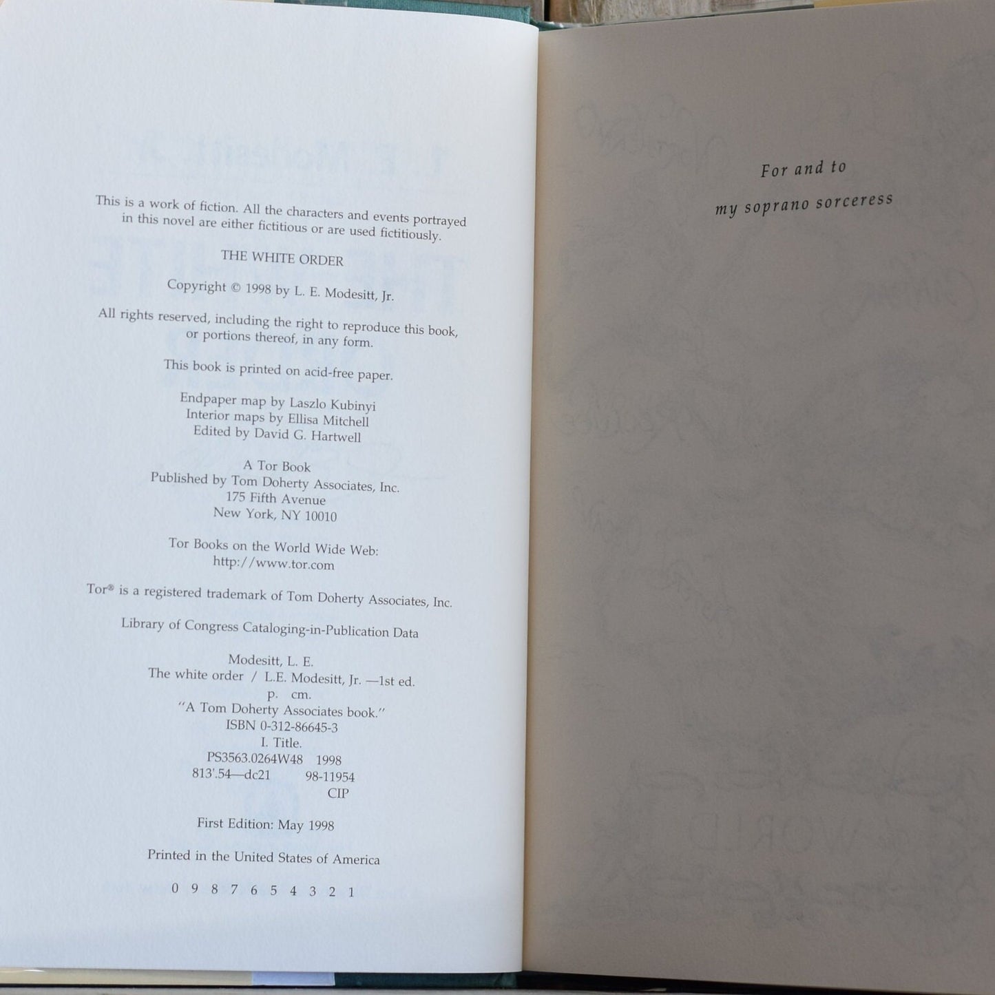 Vintage Sci-fi Hardback Novel: L E Modesitt Jr - The White Order SIGNED FIRST EDITION