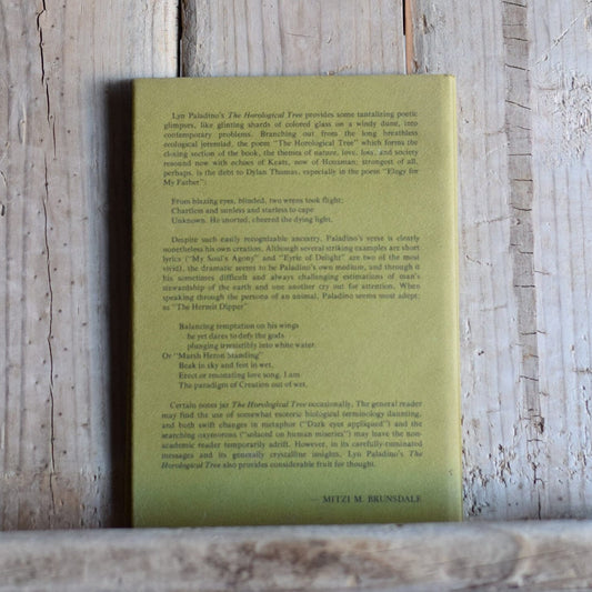 Vintage Poetry Hardback: Lyn Paladino - The Horological Tree