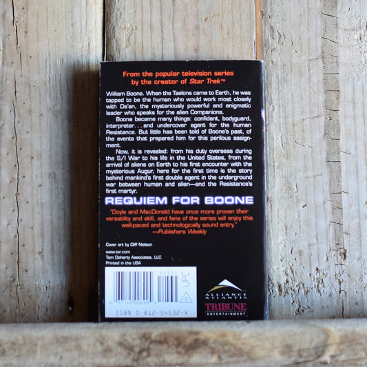 Vintage Sci-Fi Paperback Novel: Debra Doyle and James D MacDonald - Requiem for Boone, Earth Final Conflict FIRST PRINTING