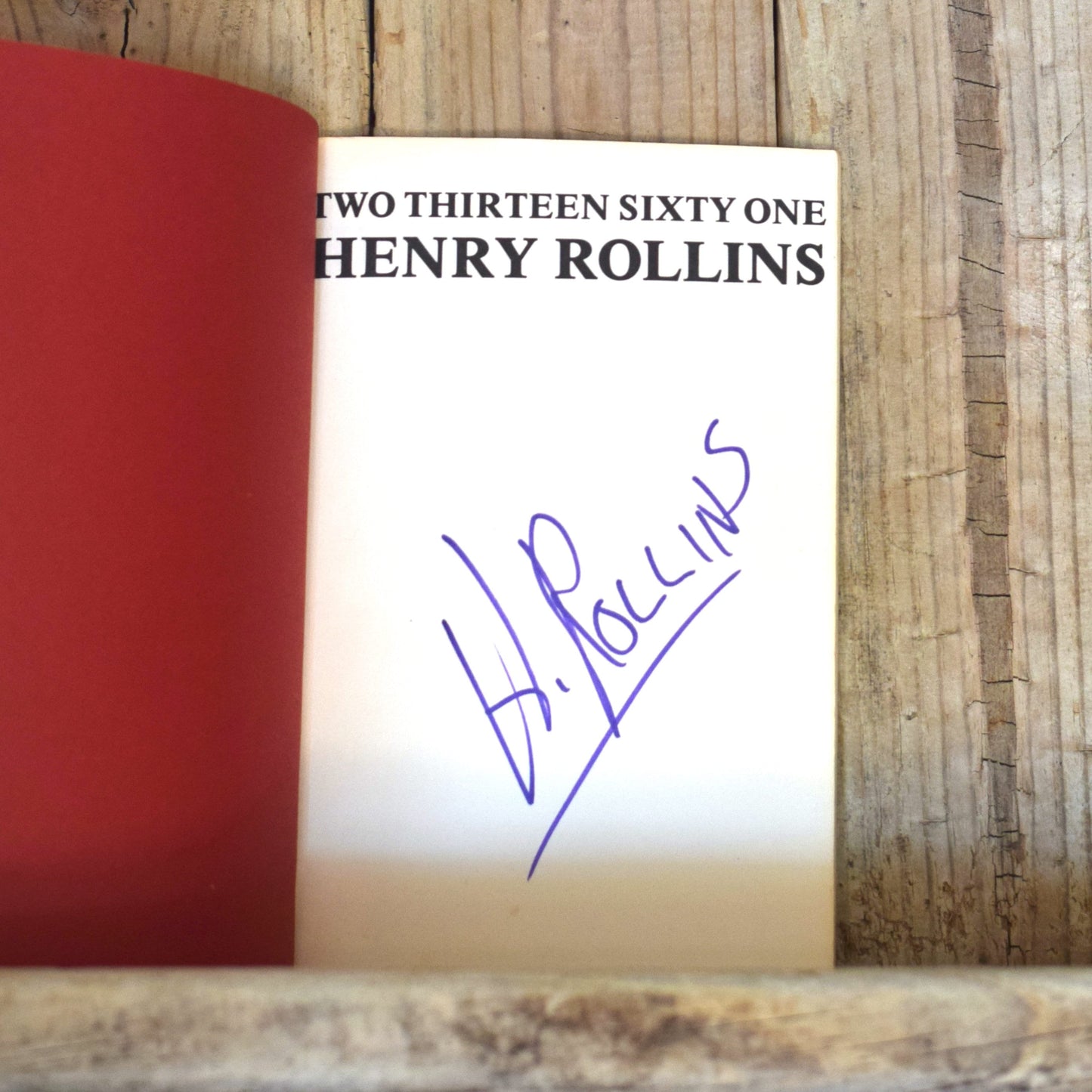 Vintage Poetry Paperback: Henry Rollins - Two Thirteen Sixty One SIGNED THIRD PRESSING