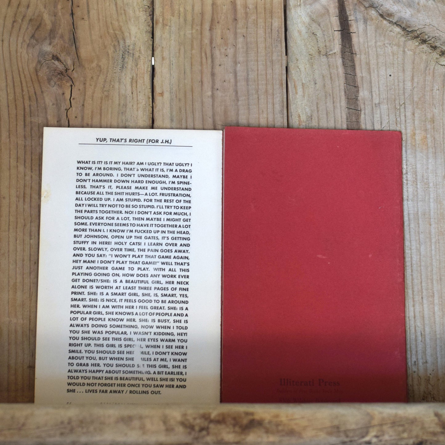 Vintage Poetry Paperback: Henry Rollins - Two Thirteen Sixty One SIGNED THIRD PRESSING