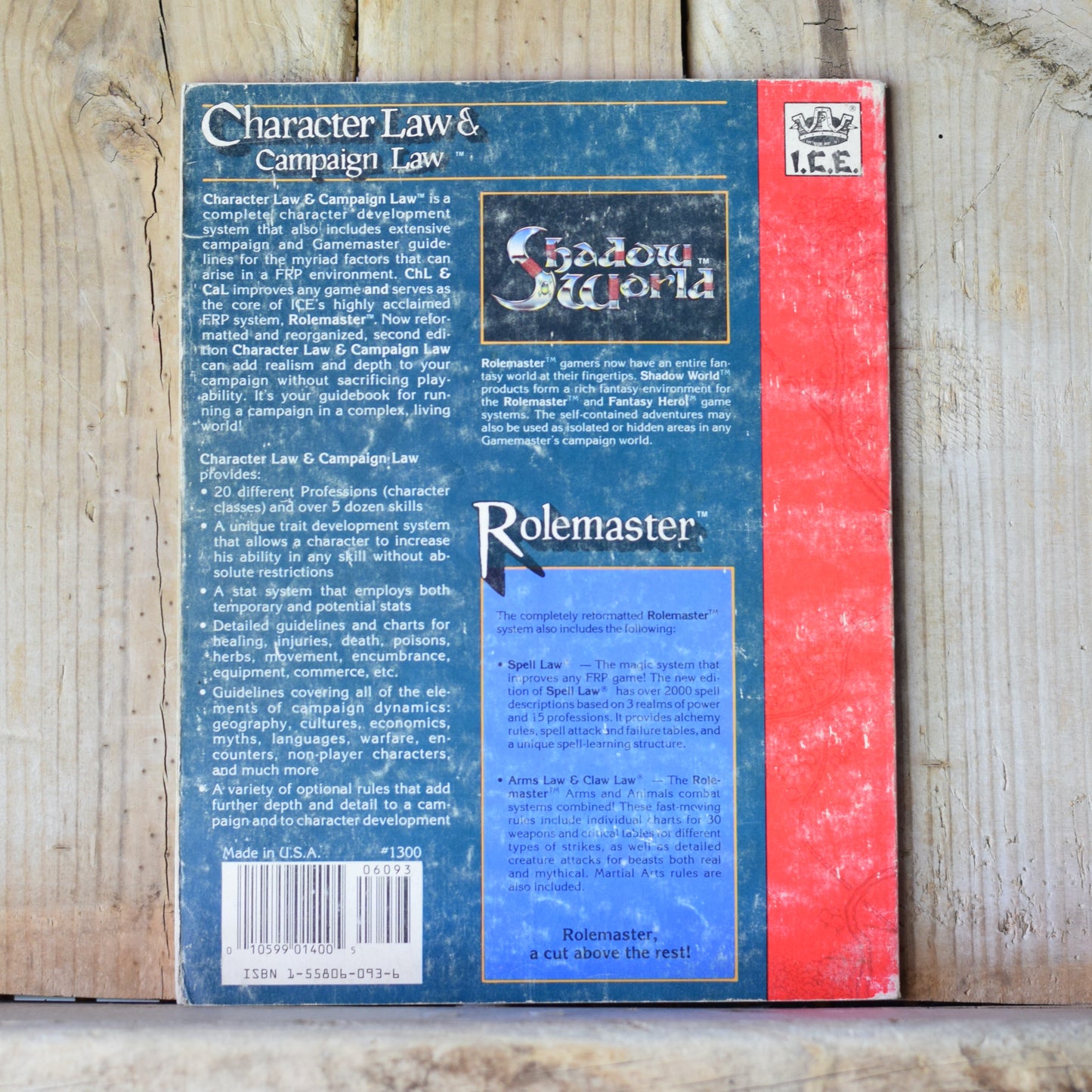 Vintage RPG Book: Rolemaster - Character Law & Campaign Law