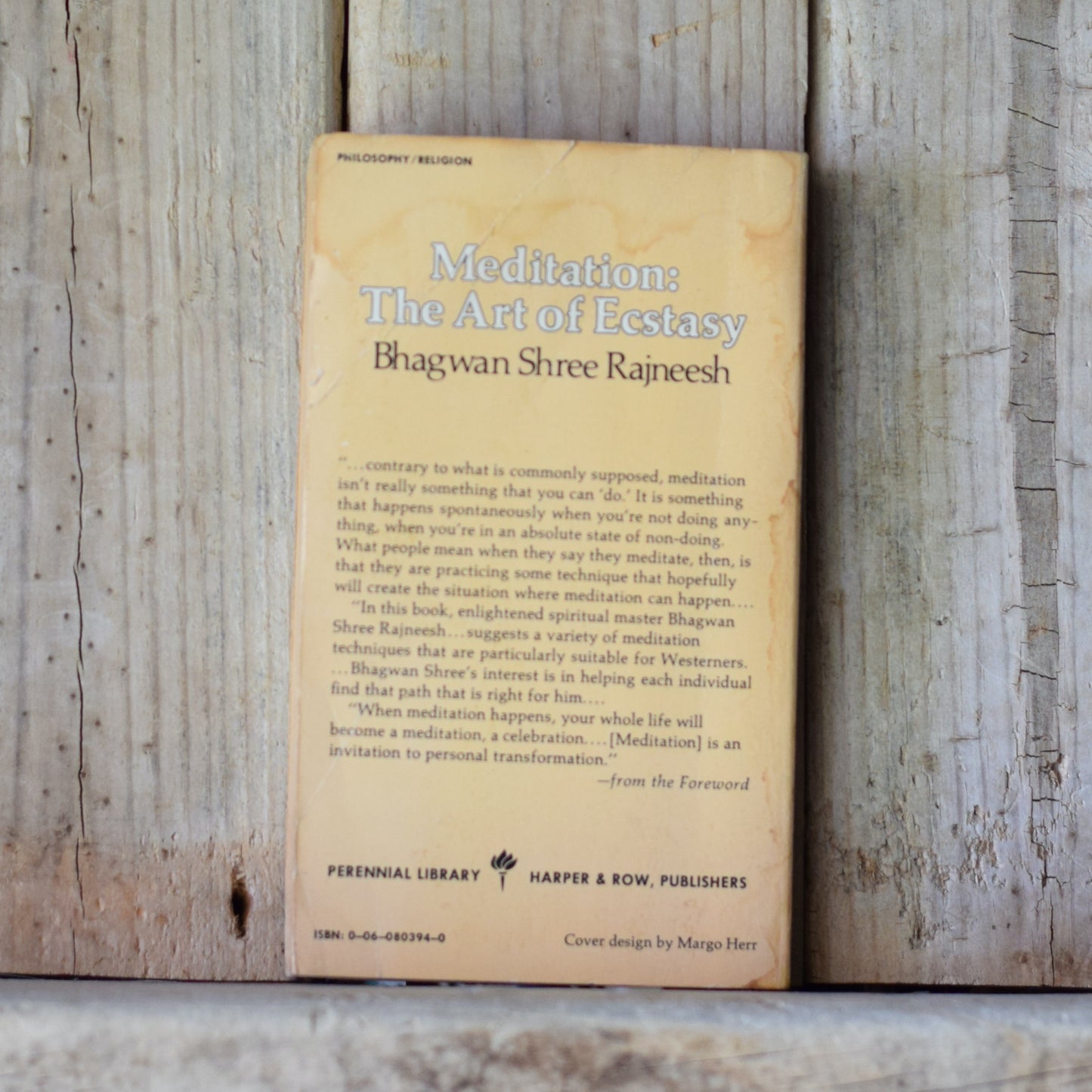 Vintage Non-fiction Paperback: Bhagwan Shree Rajneesh - Meditation: The Art of Ecstasy SECOND PRINTING