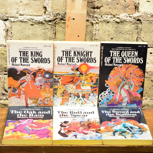 Vintage Fantasy Paperbacks: Michael Moorcock - The Chronicles of Corum 1-6: The King of Swords, The Knight of Swords, The Queen of Swords, The Bull and the Spear, The Oak and the Ram, The Sword and the Stallion