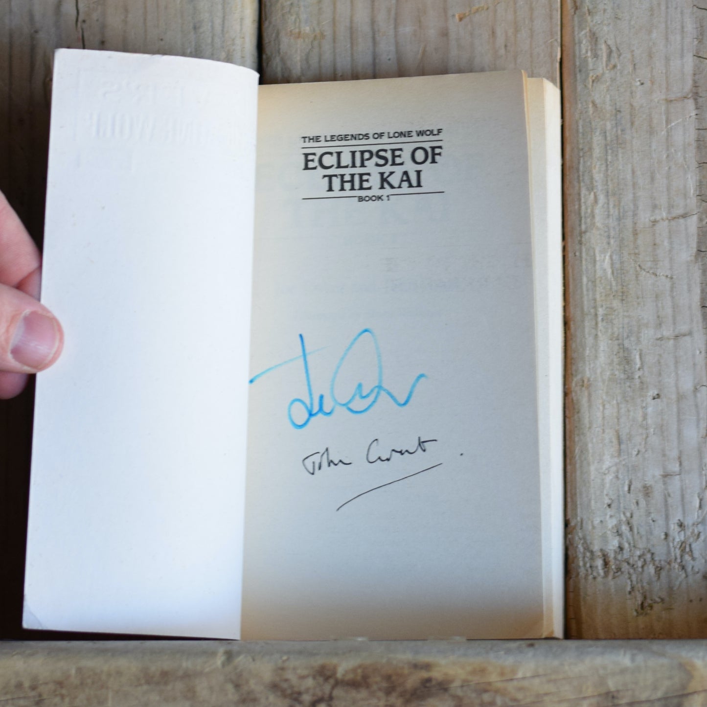 Vintage Fantasy Paperbacks: Joe Dever and John Grant -  Legends of Lone Wolf: Eclipse of the Kai and The Dark Door Opens BOTH DOUBLE SIGNED